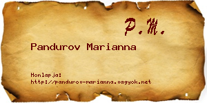 Pandurov Marianna névjegykártya